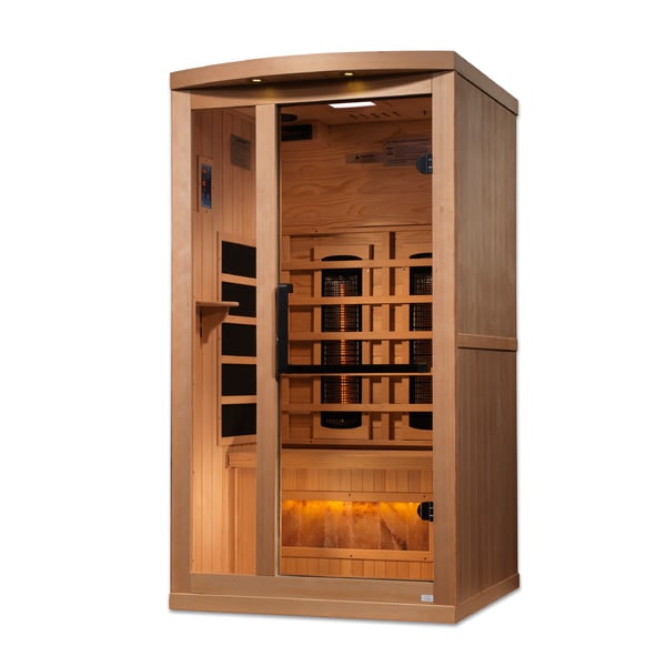 Golden Designs "Reserve Edition" 1-2 Person Full Spectrum PureTech™ Near Zero EMF Infrared Sauna with Himalayan Salt Bar | GDI-8010-03-Sauna-Golden Designs-Nordica Sauna