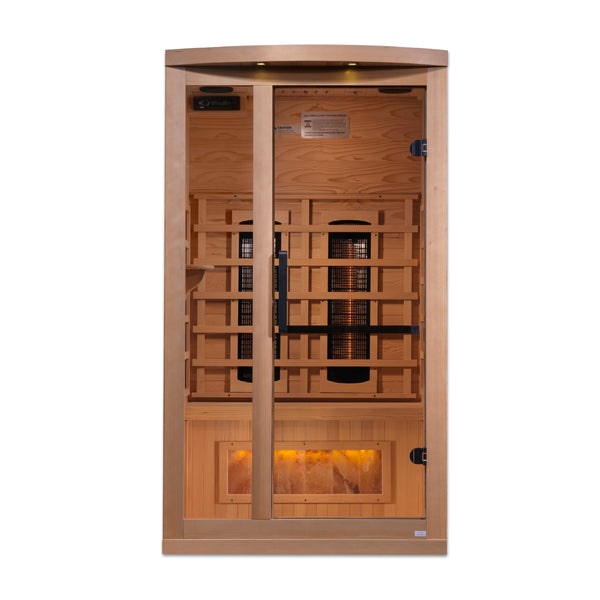 Golden Designs "Reserve Edition" 1-2 Person Full Spectrum PureTech™ Near Zero EMF Infrared Sauna with Himalayan Salt Bar | GDI-8010-03-Sauna-Golden Designs-Nordica Sauna