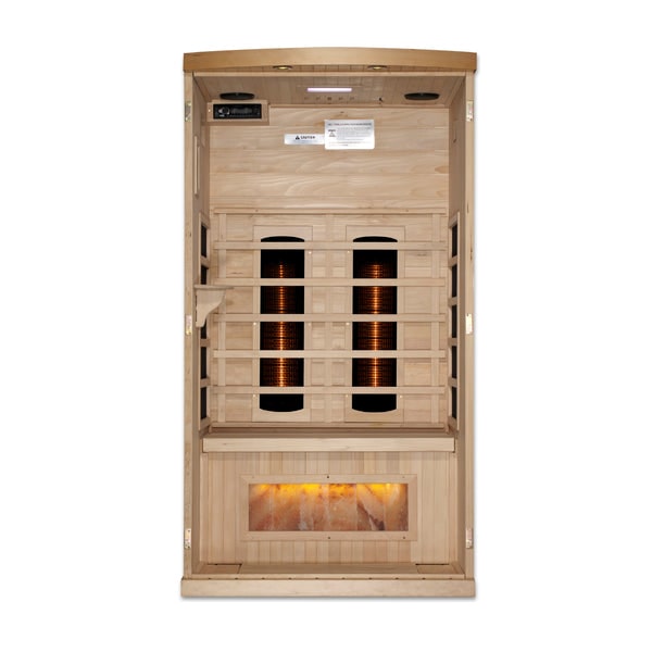 Golden Designs "Reserve Edition" 1-2 Person Full Spectrum PureTech™ Near Zero EMF Infrared Sauna with Himalayan Salt Bar | GDI-8010-03-Sauna-Golden Designs-Nordica Sauna