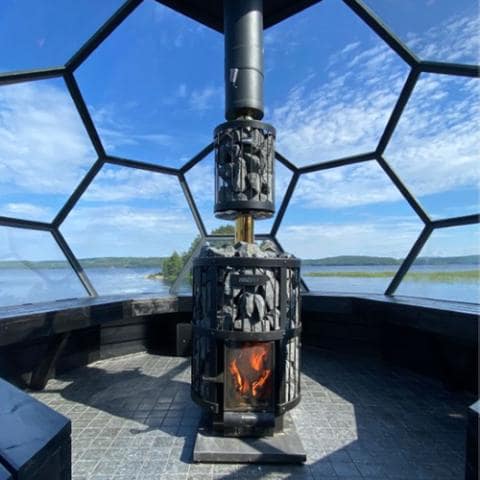 Harvia Sauna Wood Stove Chimney Kit, 1500mm, Black Steel-Sauna Heater Accessories-Harvia-Nordica Sauna