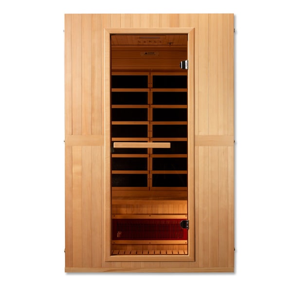 Golden Designs Maxxus "Serenity" Dual Tech 2-Person Low EMF FAR Infrared Sauna with Canadian Hemlock | MX-LS2-01-Sauna-Golden Designs-Nordica Sauna