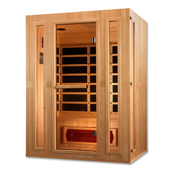 Golden Designs Maxxus "Trinity" Dual Tech 3-Person Low EMF FAR Infrared Sauna with Canadian Hemlock | MX-LS3-01-Sauna-Golden Designs-Nordica Sauna