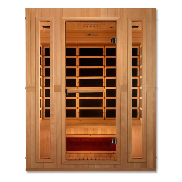 Golden Designs Maxxus "Trinity" Dual Tech 3-Person Low EMF FAR Infrared Sauna with Canadian Hemlock | MX-LS3-01-Sauna-Golden Designs-Nordica Sauna
