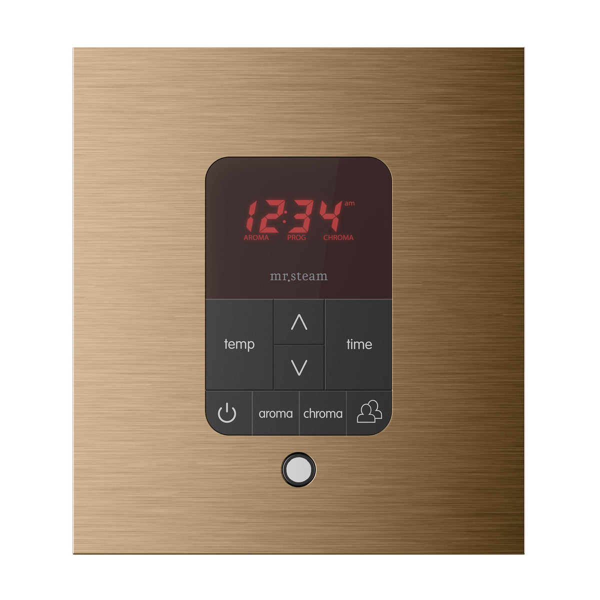 Mr. Steam iTempoPlus® Square Steam Shower Control-Steam Generator Controls-Mr. Steam-Brushed Bronze-Nordica Sauna