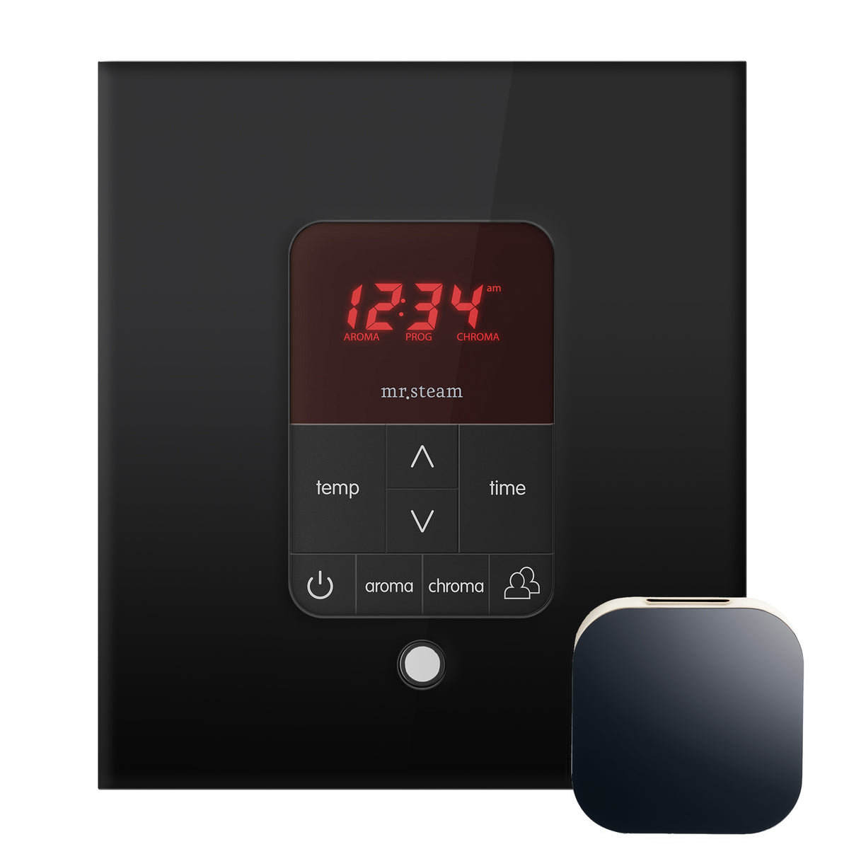 Mr. Steam iTempoPlus® Square Steam Shower Control-Steam Generator Controls-Mr. Steam-Black-Nordica Sauna