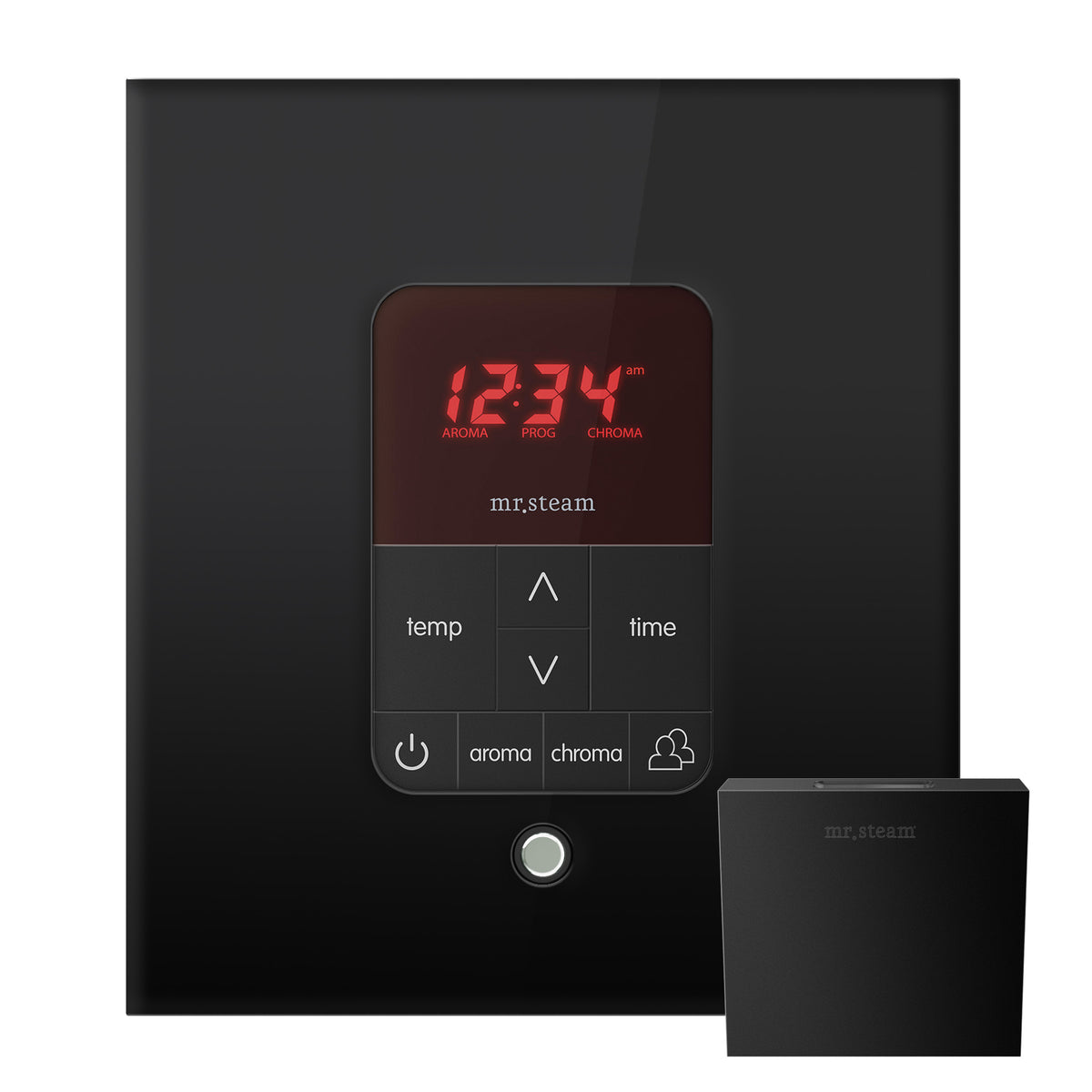 Mr. Steam iTempoPlus® Square Steam Shower Control-Steam Generator Controls-Mr. Steam-Matte Black-Nordica Sauna