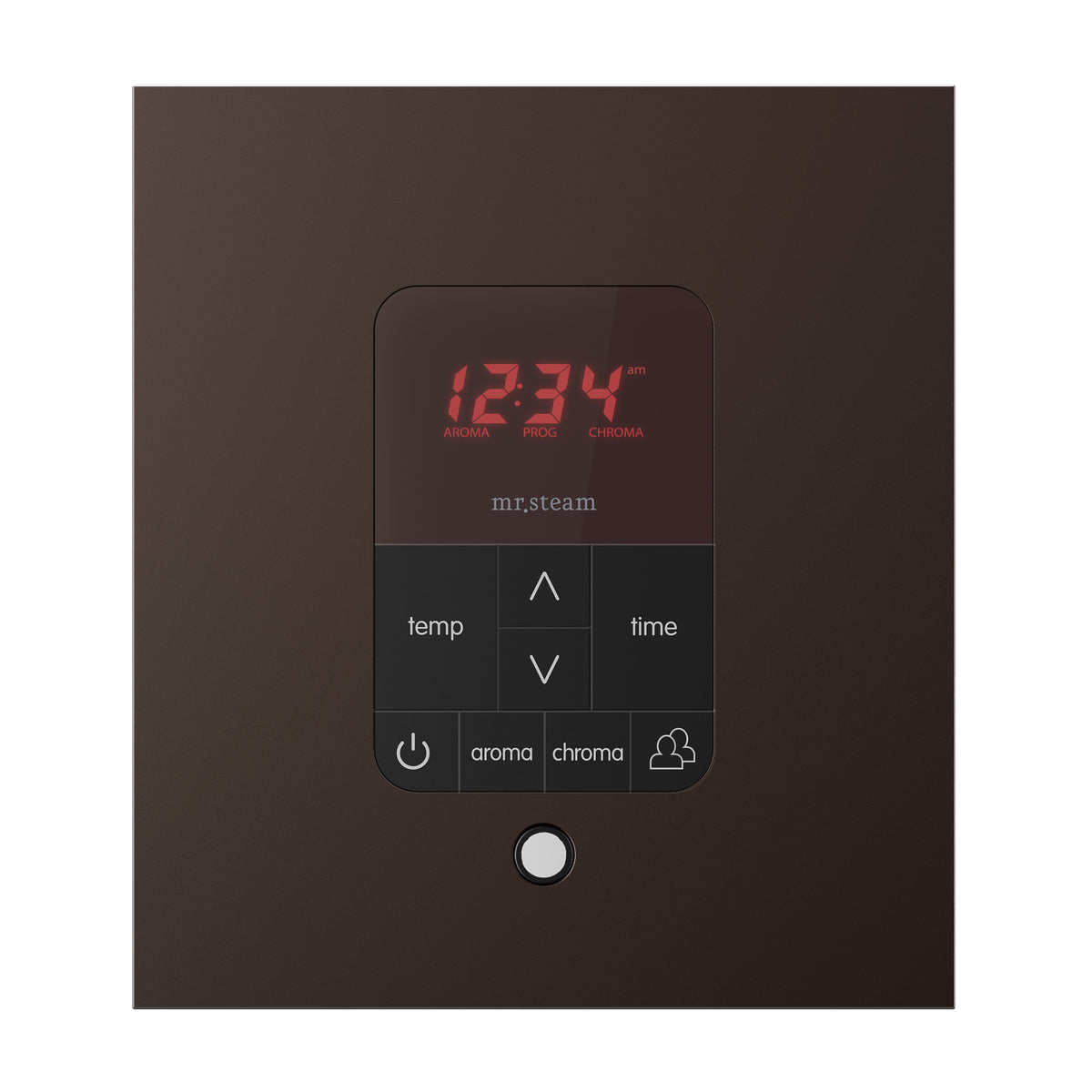 Mr. Steam iTempoPlus® Square Steam Shower Control-Steam Generator Controls-Mr. Steam-Brushed Bronze-Nordica Sauna