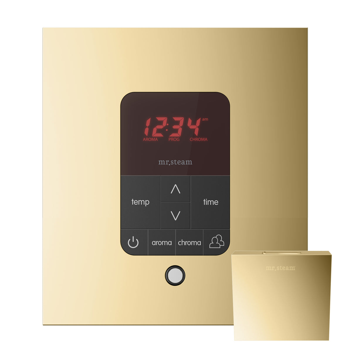 Mr. Steam iTempoPlus® Square Steam Shower Control-Steam Generator Controls-Mr. Steam-Brushed Bronze-Nordica Sauna