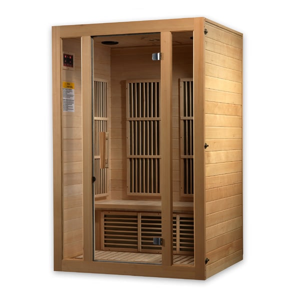 Golden Designs Maxxus "Seattle" Edition 2-Person Low EMF FAR Infrared Carbon Sauna with Canadian Hemlock | MX-J206-01-Sauna-Golden Designs-Nordica Sauna