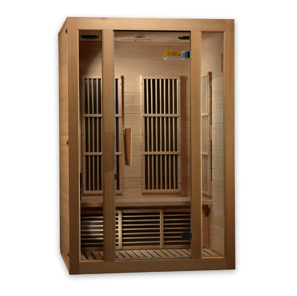 Golden Designs Maxxus "Seattle" Edition 2-Person Low EMF FAR Infrared Carbon Sauna with Canadian Hemlock | MX-J206-01-Sauna-Golden Designs-Nordica Sauna