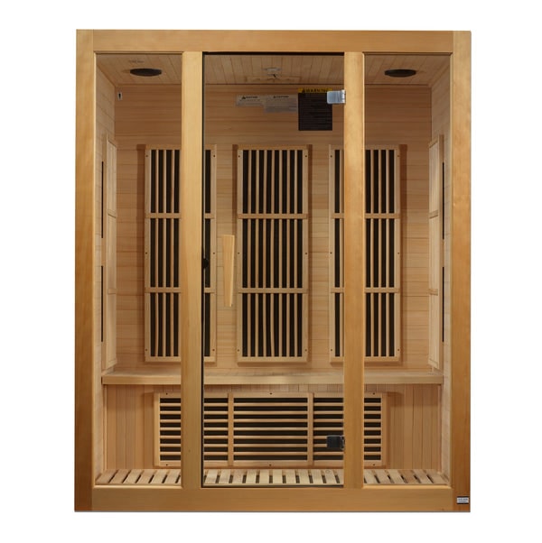 Golden Designs Maxxus "Bellevue" 3-Person Low EMF FAR Infrared Sauna with Canadian Hemlock | MX-J306-01-Sauna-Golden Designs-Nordica Sauna