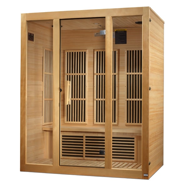 Golden Designs Maxxus "Bellevue" 3-Person Low EMF FAR Infrared Sauna with Canadian Hemlock | MX-J306-01-Sauna-Golden Designs-Nordica Sauna