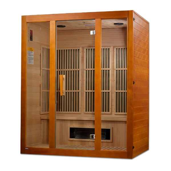 Golden Designs Maxxus "Alpine" Dual Tech 3-Person Low EMF FAR Infrared Sauna with Canadian Hemlock | MX-J306-02S-Sauna-Golden Designs-Nordica Sauna