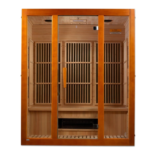 Golden Designs Maxxus "Alpine" Dual Tech 3-Person Low EMF FAR Infrared Sauna with Canadian Hemlock | MX-J306-02S-Sauna-Golden Designs-Nordica Sauna