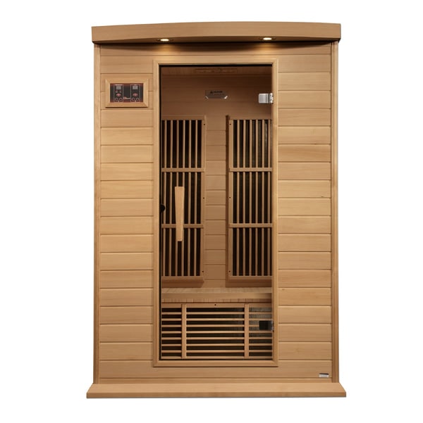 Golden Designs Maxxus Infrared Sauna 2-Person Near Zero EMF FAR Infrared w/ Hemlock | MX-K206-01-ZF-Sauna-Golden Designs-Nordica Sauna