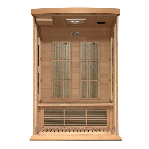 Golden Designs Maxxus Infrared Sauna 2-Person Near Zero EMF FAR Infrared w/ Hemlock | MX-K206-01-ZF-Sauna-Golden Designs-Nordica Sauna