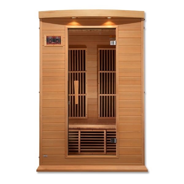 Golden Designs Maxxus 2-Person FAR Infrared Sauna - Low EMF with Canadian Hemlock | MX-K206-01-Sauna-Golden Designs-Nordica Sauna
