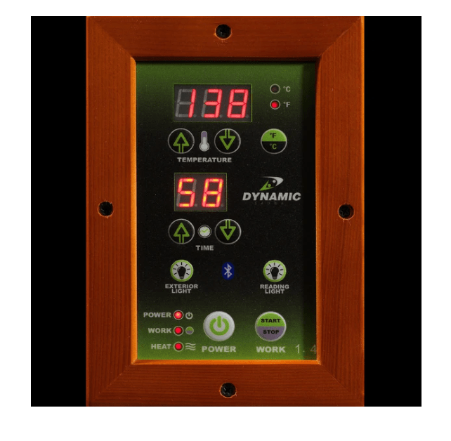 Golden Designs Dynamic "Vittoria" 2 Person Low EMF Infrared Sauna | DYN-6220-01-Sauna-Golden Designs-Nordica Sauna