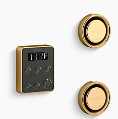 Kohler Invigoration Series Tandem Steam Generator Control Kit K-5558-Steam Generator Control Packages-Kohler-Brushed Moderne Brass-Nordica Sauna