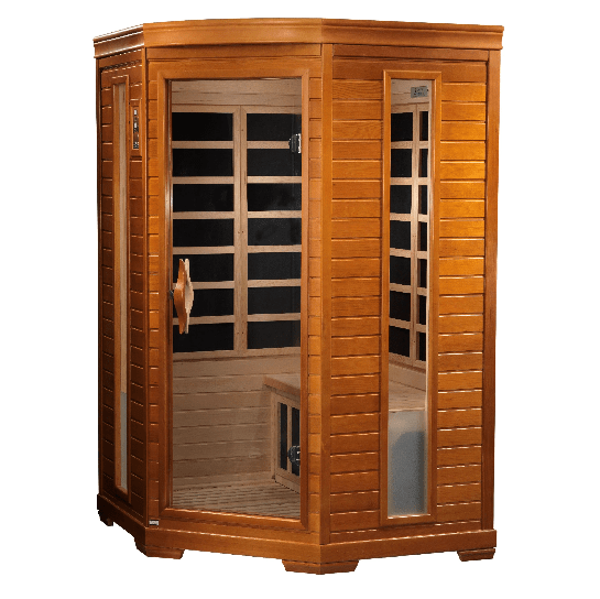 Golden Designs Dynamic "Heming" 2-Person Low EMF FAR Infrared Sauna | DYN-6225-02 (Corner Unit)-Sauna-Golden Designs-Nordica Sauna