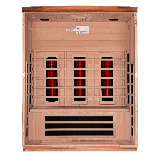 Golden Designs Dynamic "Lugano Full Spectrum" 3-Person Full Spectrum Infrared Sauna | DYN-6336-03 FS-Sauna-Golden Designs-Nordica Sauna