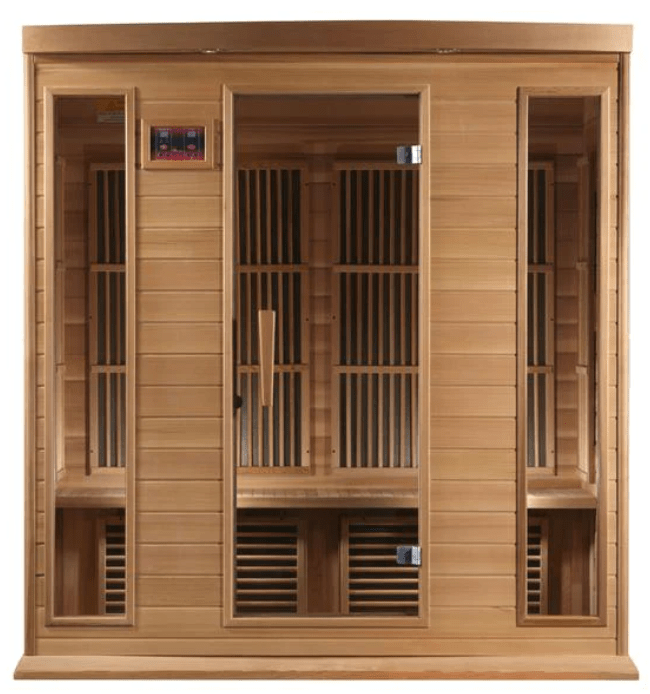 Golden Designs Maxxus "Chaumont Edition" 4-Person Near Zero EMF FAR Infrared Sauna with Canadian Red Cedar | MX-K406-01-ZF CED-Sauna-Golden Designs-Nordica Sauna