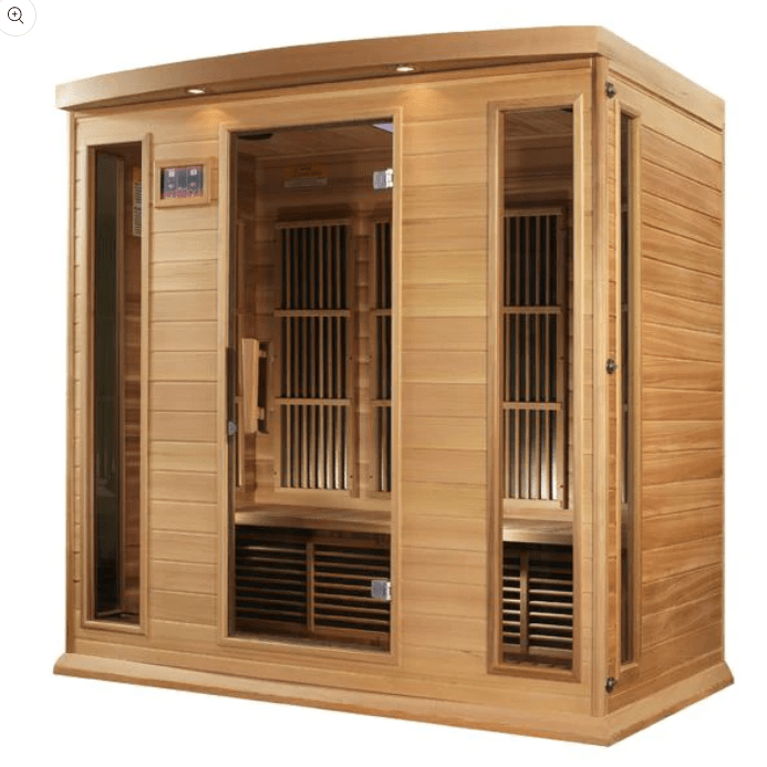 Golden Designs Maxxus "Chaumont Edition" 4-Person Near Zero EMF FAR Infrared Sauna with Canadian Red Cedar | MX-K406-01-ZF CED-Sauna-Golden Designs-Nordica Sauna