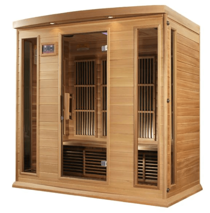 Golden Designs Maxxus "Chaumont Edition" 4-Person Near Zero EMF FAR Infrared Sauna with Canadian Red Cedar | MX-K406-01-ZF CED-Sauna-Golden Designs-Nordica Sauna