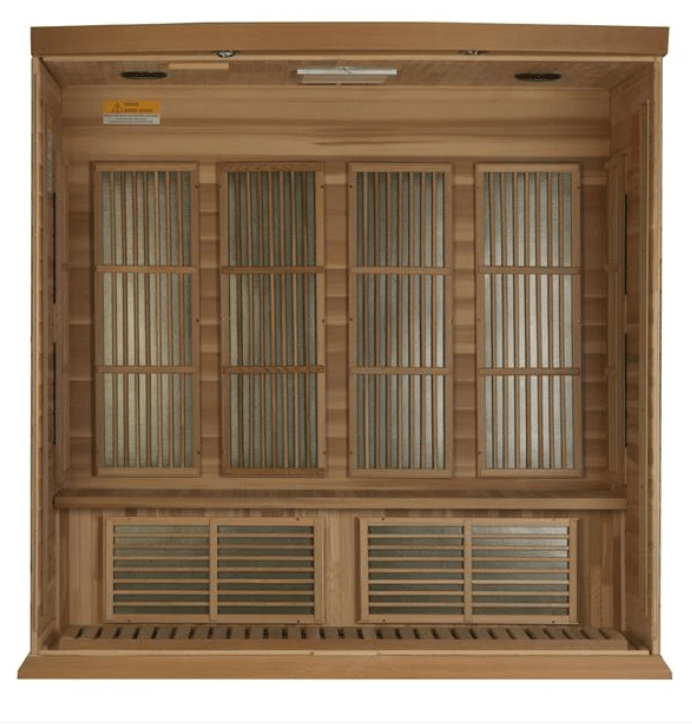 Golden Designs Maxxus "Chaumont Edition" 4-Person Near Zero EMF FAR Infrared Sauna with Canadian Red Cedar | MX-K406-01-ZF CED-Sauna-Golden Designs-Nordica Sauna