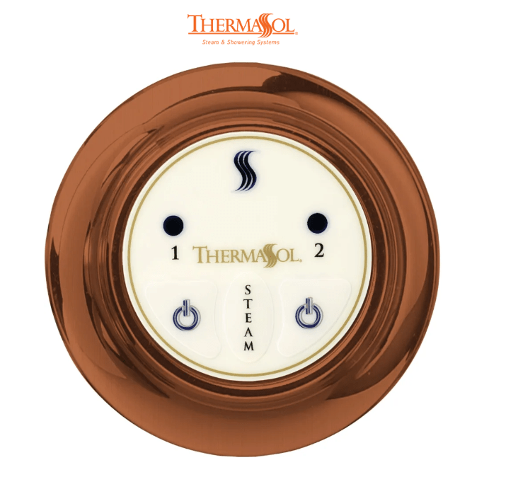 ThermaSol Easy Start Control Round-Steam Shower Controls & Accessories-ThermaSol-Antique Copper-Nordica Sauna