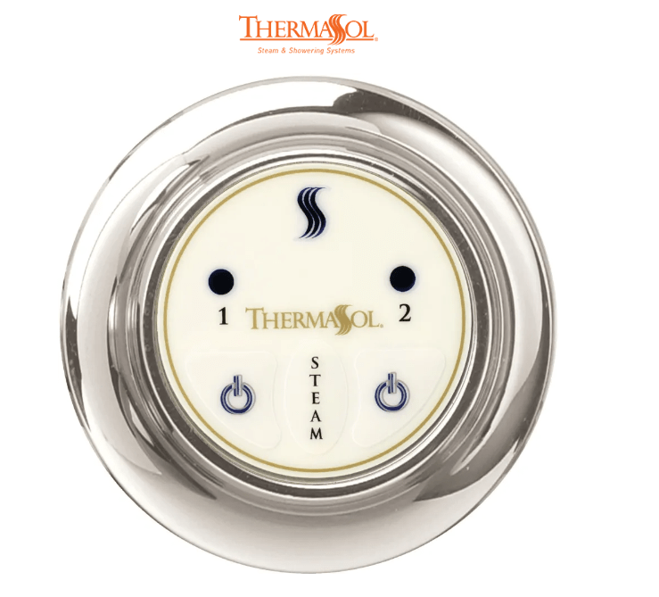 ThermaSol Easy Start Control Round-Steam Shower Controls & Accessories-ThermaSol-Polished Chrome-Nordica Sauna