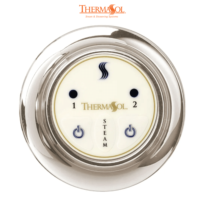 ThermaSol Easy Start Control Round-Steam Shower Controls & Accessories-ThermaSol-Polished Nickel-Nordica Sauna