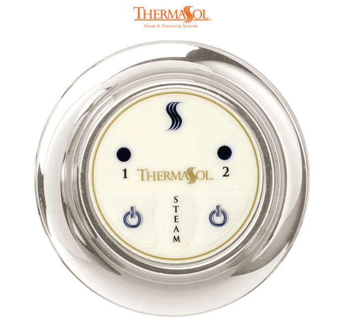 ThermaSol Easy Start Control Round-Steam Shower Controls & Accessories-ThermaSol-White-Nordica Sauna