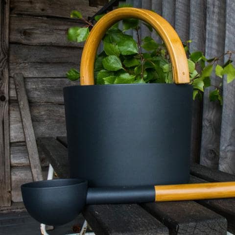 Kolo Sauna Bucket 2-Sauna Accessories-KOLO-Black-Nordica Sauna