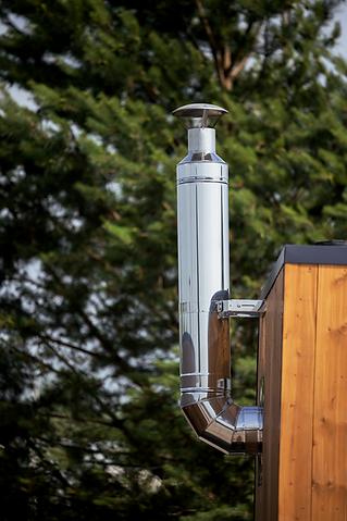 HUUM Sauna Wood Stove Chimney Set, Thru-Wall-Sauna Heater Accessories-HUUM-Nordica Sauna