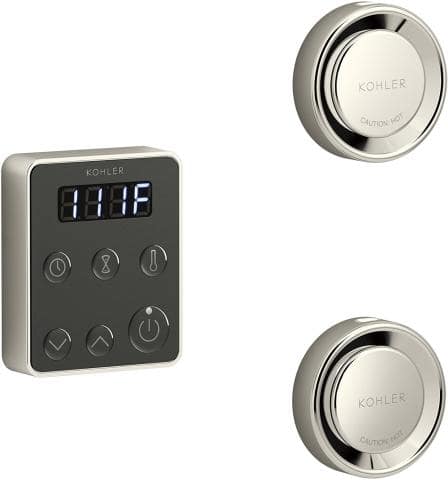 Kohler Invigoration Series Tandem Steam Generator Control Kit K-5558-Steam Generator Control Packages-Kohler-Vibrant Polished Nickel-Nordica Sauna