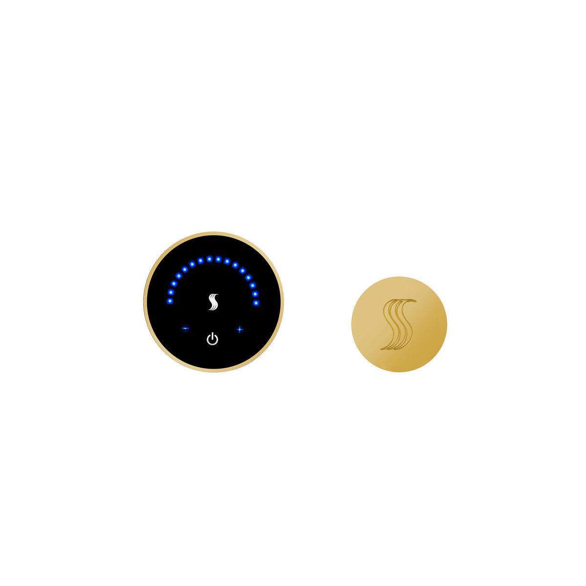 ThermaSol MicroTouch Kit Round-Steam Shower Controls & Accessories-ThermaSol-Polished Gold-Nordica Sauna