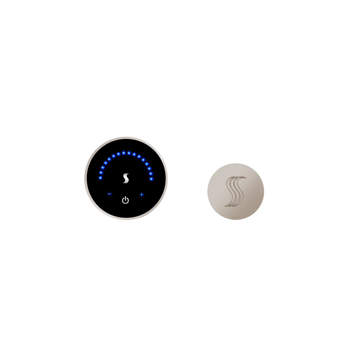 ThermaSol MicroTouch Kit Round-Steam Shower Controls & Accessories-ThermaSol-Polished Nickel-Nordica Sauna