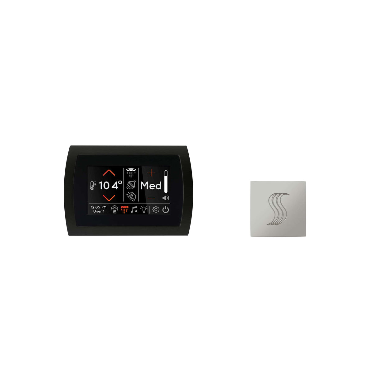 ThermaSol Signatouch Control and Steam Head Kit Square-Steam Shower Controls & Accessories-ThermaSol-Polished Chrome-Nordica Sauna