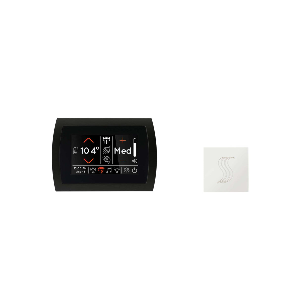 ThermaSol Signatouch Control and Steam Head Kit Square-Steam Shower Controls & Accessories-ThermaSol-White-Nordica Sauna