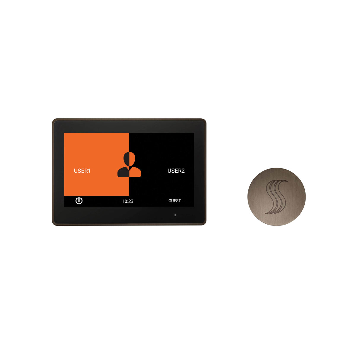 ThermaSol ThermaTouch 10" Control Kit Round-Steam Shower Controls & Accessories-ThermaSol-Antique Nickel-Nordica Sauna