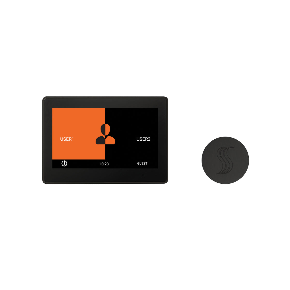 ThermaSol ThermaTouch 10" Control Kit Round-Steam Shower Controls & Accessories-ThermaSol-Matte Black-Nordica Sauna