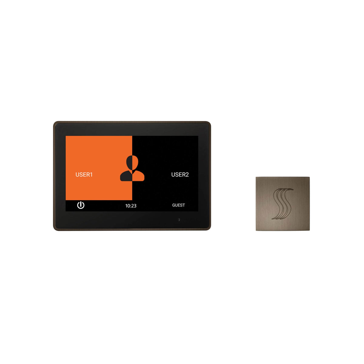 ThermaSol ThermaTouch 10" Control Kit Square-Steam Shower Controls & Accessories-ThermaSol-Antique Nickel-Nordica Sauna