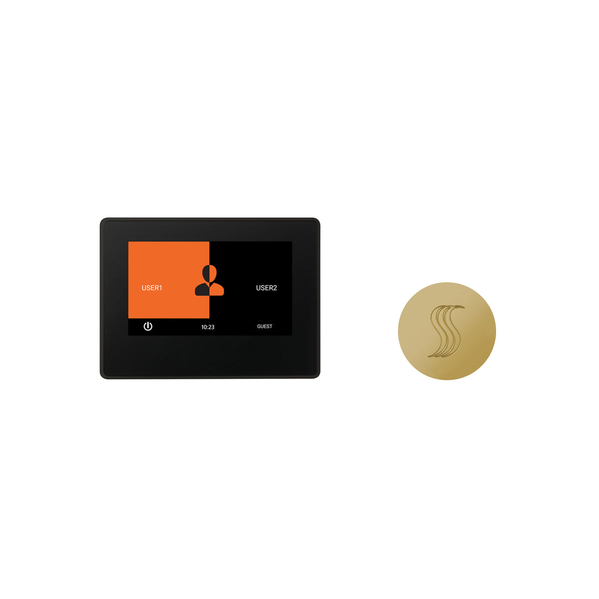 ThermaSol ThermaTouch 7" Control and Steam Head Kit Round-Steam Shower Controls & Accessories-ThermaSol-Polished Brass-Nordica Sauna