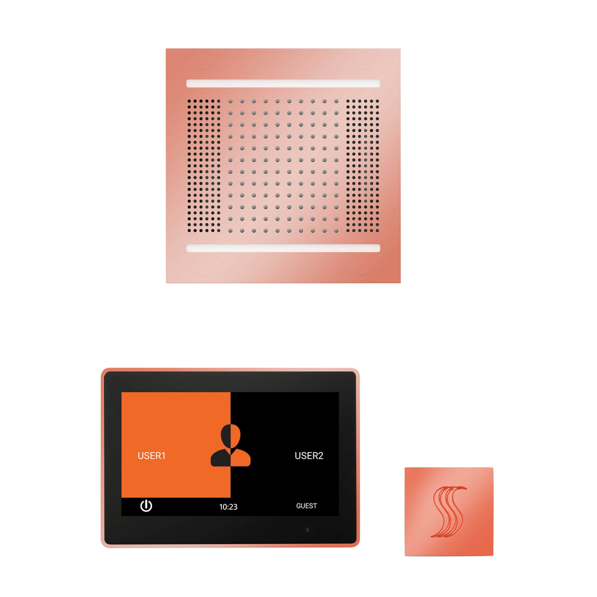 ThermaSol The wellness Hydrovive14 Steam Package with 10" ThermaTouch Square-Steam Shower Controls & Accessories-ThermaSol-Copper-Nordica Sauna