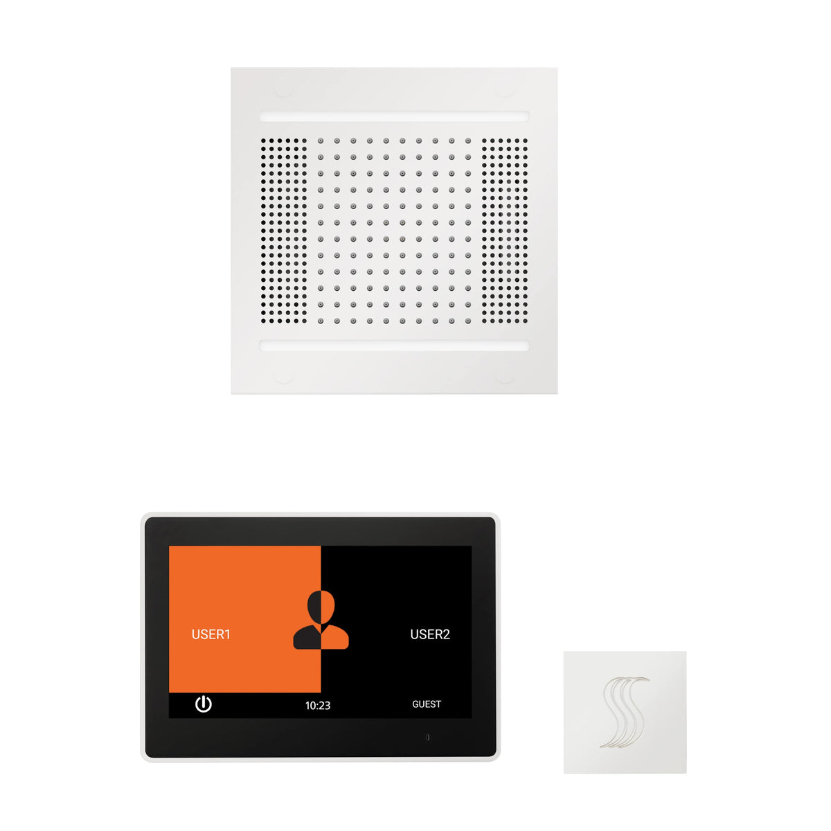 ThermaSol The wellness Hydrovive14 Steam Package with 10" ThermaTouch Square-Steam Shower Controls & Accessories-ThermaSol-White-Nordica Sauna