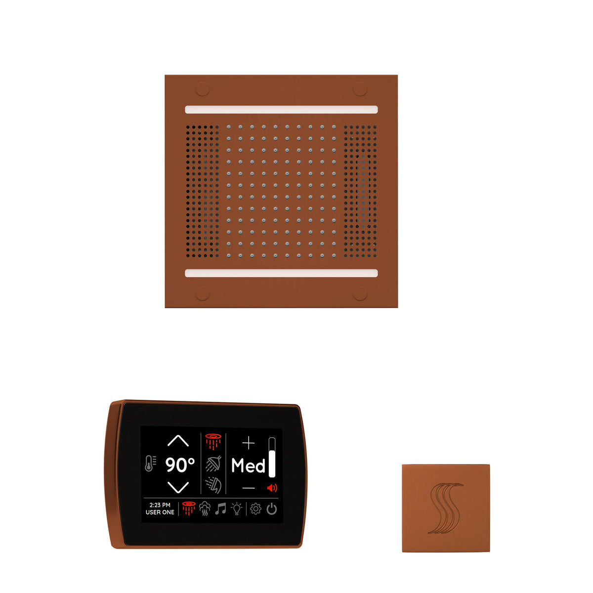 ThermaSol The wellness Hydrovive14 Steam Package with SignaTouch Square-Steam Shower Controls & Accessories-ThermaSol-Antique Copper-Nordica Sauna