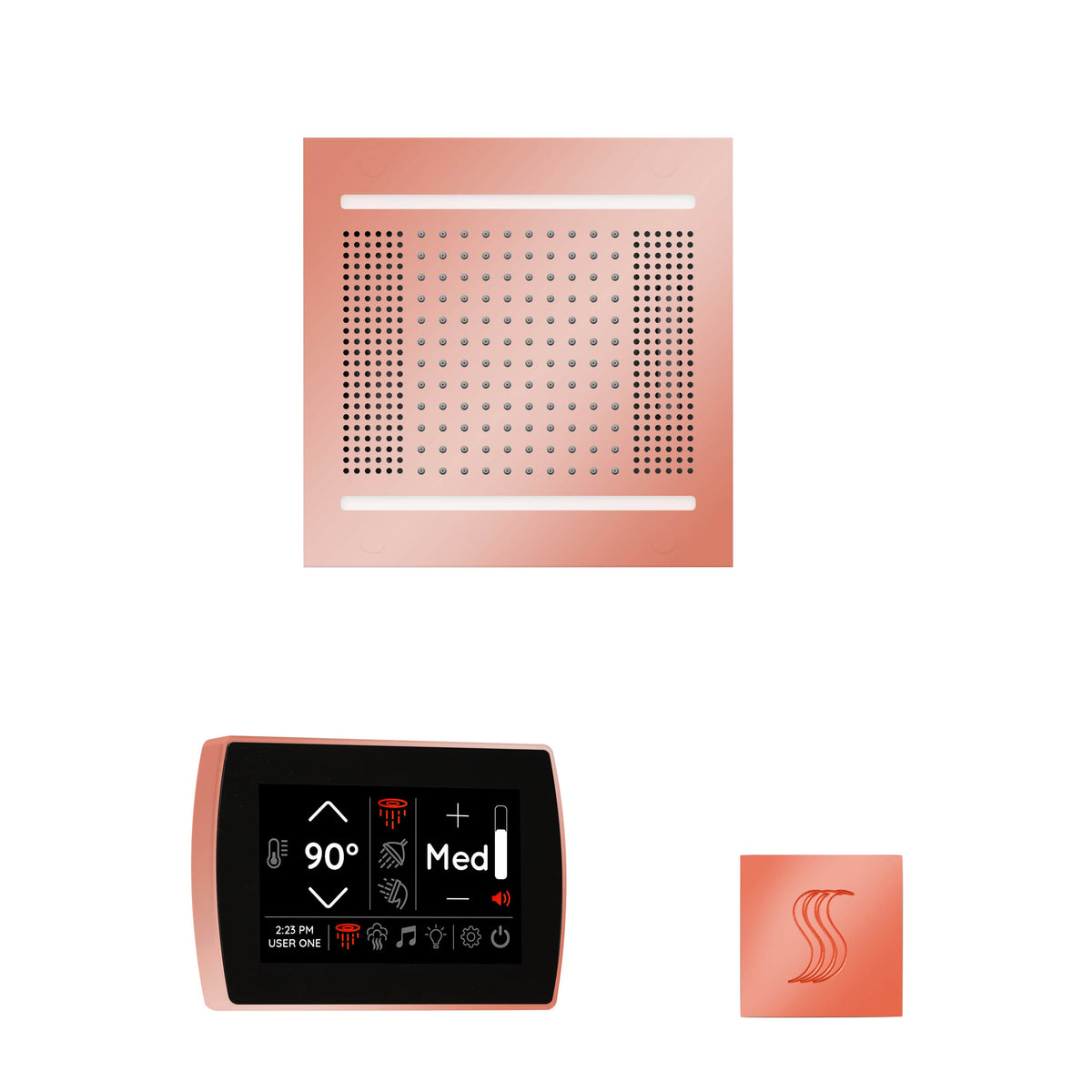 ThermaSol The wellness Hydrovive14 Steam Package with SignaTouch Square-Steam Shower Controls & Accessories-ThermaSol-Copper-Nordica Sauna