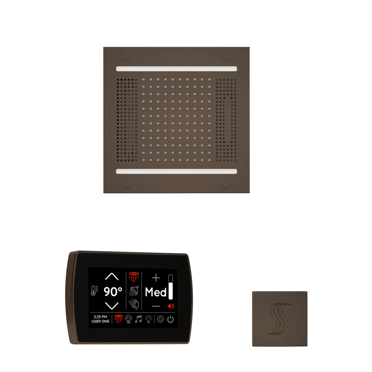 ThermaSol The wellness Hydrovive14 Steam Package with SignaTouch Square-Steam Shower Controls & Accessories-ThermaSol-Oil Rubbed Bronze-Nordica Sauna