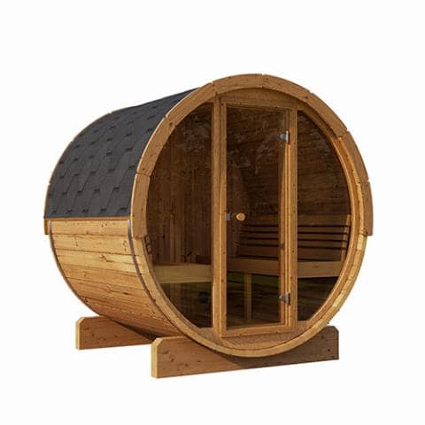 Barrel Sauna with Glass Front